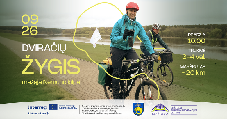 2026 m. rugsėjo 26 d. – dviračių žygis mažąja Nemuno kilpa