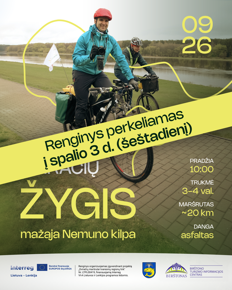 2026 m. spalio 3 d.  – dviračių žygis mažąja Nemuno kilpa