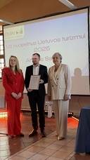Artūras Salda, director of Eglės Sanatorija, was recognized for his services to Lithuanian tourism.