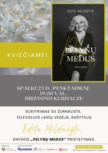Meeting with Edita Mildažytė and presentation of her autobiographical book "Wormwood Honey. My Story"