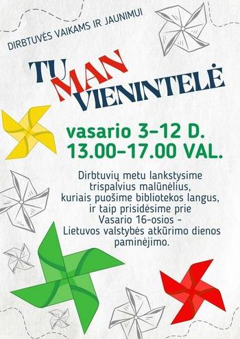 Darbnīca bērniem un jauniešiem "Tu man esi vienīgais"