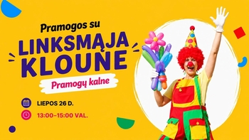 Entertainment with a cheerful clown at "Fun Hill"