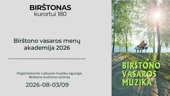 Birštono vasaros menų akademija 2026