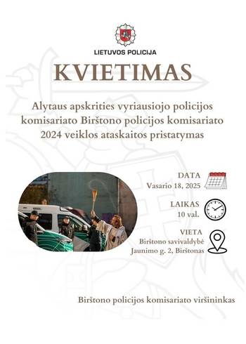 Presentation of the Birštonas Police Annual Report for 2024