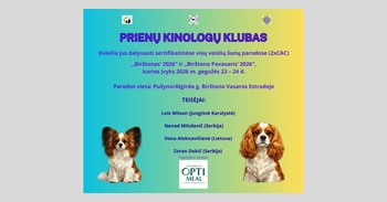 Sertifikatinė visų veislių šunų paroda „Birštonas 2026“