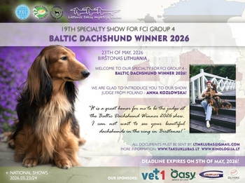 Specialized dog show "Baltic Dachshund Winner 2026"