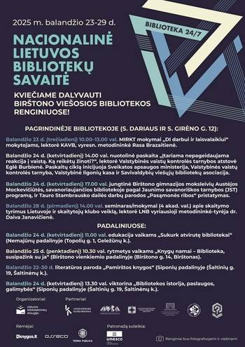 Nacionālās Lietuvas bibliotēku nedēļas pasākumi