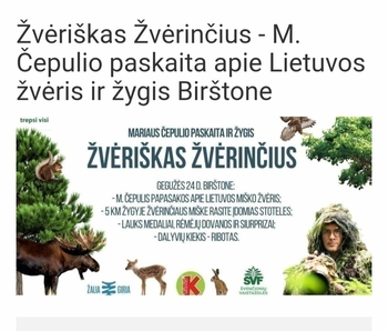 Animal World - M. Čepulis' lecture on Lithuanian animals and a hike in Birštonas