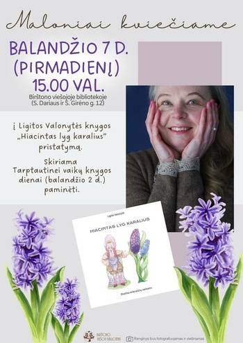 Ligitos Valonytės knygos „Hiacintas lyg karalius“ pristatymas