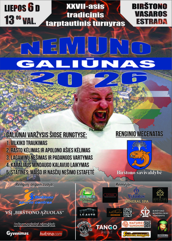 XXVII tradycyjny międzynarodowy turniej strongmanów „Nemunas galiūnas 2026”