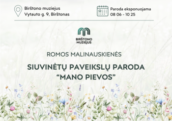 Romos Malinauskienės siuvinėtų paveikslų paroda „Mano pievos“