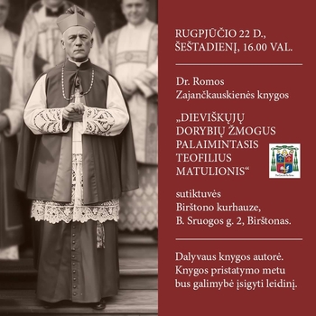 Reception of Dr. Romas Zajančkauskienė's book "Blessed Teofilius Matulionis, a Man of Divine Virtues"