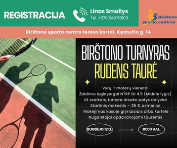 Turniej tenisa singlowego „Birsztany Jesień Cup 2026”.