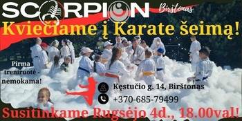 Karate treniruotė