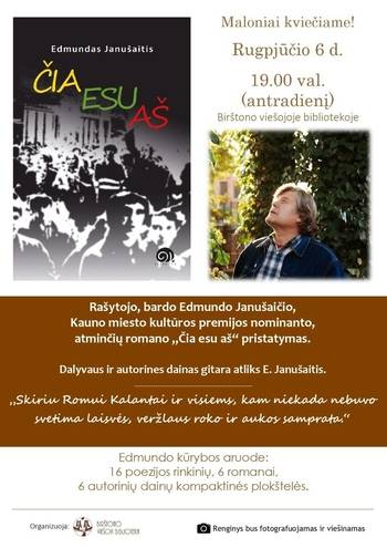 Prezentacja pamiętników „Oto jestem” pisarza, barda Edmundasa Janušaitisa