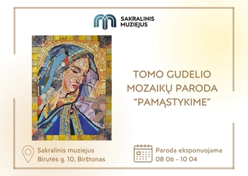 Tomas Gudelis' mosaic exhibition "Let's Think"