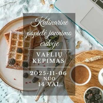 Kulinarinė popietė jaunimo erdvėje „Vaflių kepimas“