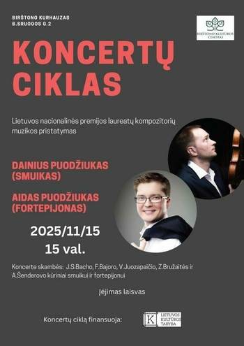 Koncertų ciklas „Lietuvos nacionalinės premijos laureatų kompozitorių muzikos pristatymas”