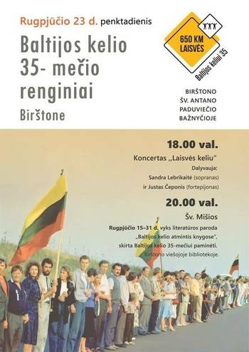 Renginiai Baltijos kelio 35-mečiui paminėti