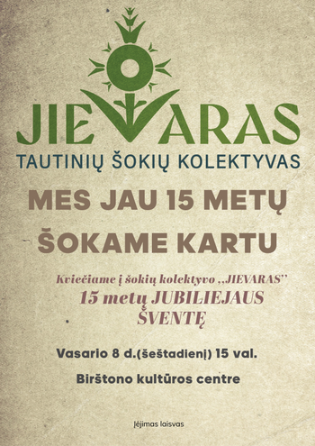 "Jievar" jubilejas svinības