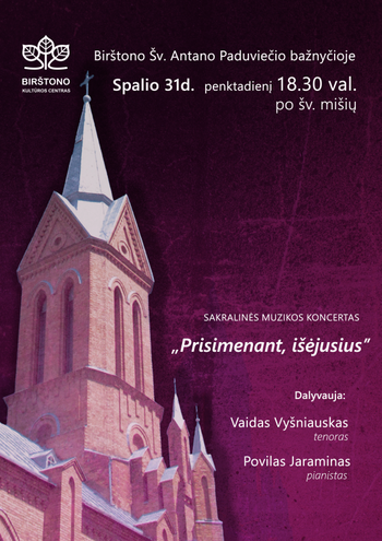 Sacred music concert "Remembering the departed..."