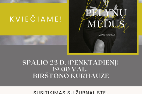Susitikimas su Edita Mildažyte ir jos autobiografinės knygos „Pelynų medus. Mano istorija“ pristatymas
