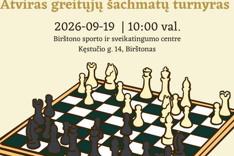 Atviras greitųjų šachmatų turnyras „2026 Birštono taurė“