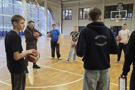 Įgūdžių treniruotė Birštono SC krepšininkams su G. Pečiulioniu